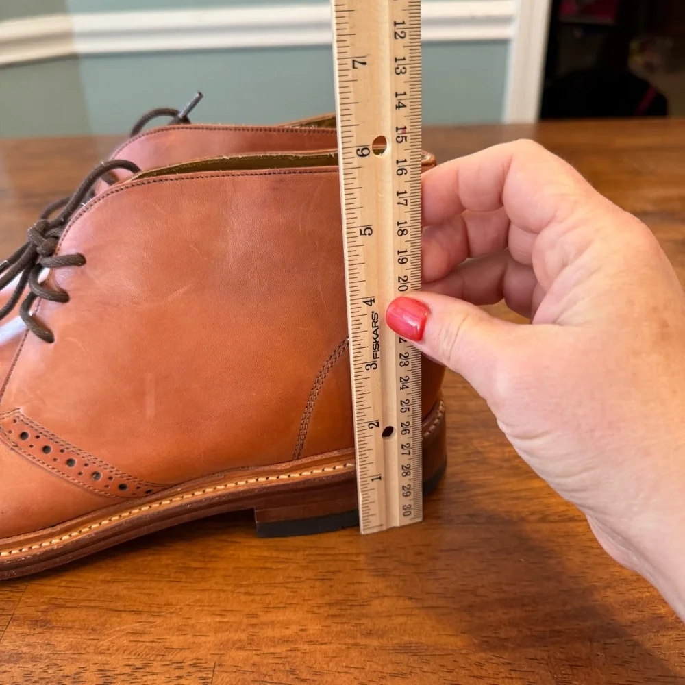 Stacy Adams Maxwell Tan Leather Chukka Boots size 10.5 brown